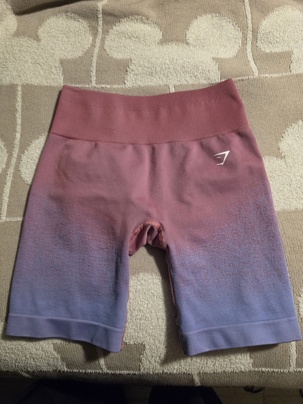 Gymshark Women's Pink to Purple Ombre Seamless Bike Shorts